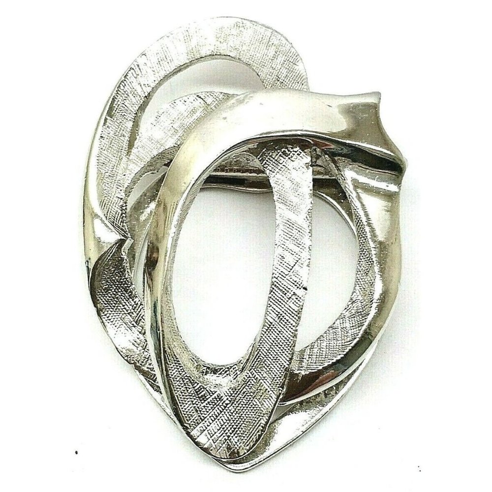 Vtg Dress Lapel Clip Space Age Unisex Scarf Lapel Mod Infiniti Design Statement